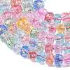 Transparent Crackle Glass Beads EGLA-F167-01-3