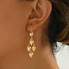 Elegant Brass Heart Tassel Hoop Earrings MS0806-4