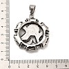 Tibetan Style 304 Stainless Steel Pendants STAS-M334-17AS-3