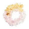 Natural Quartz Crystal & Rose Quartz & Citrine Beads Strands G-L610-A23-01-2