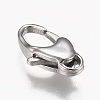 Tarnish Resistant Polished 316 Surgical Stainless Steel Lobster Claw Clasps STAS-Z013-05A-3