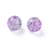 5 Colors Spray Painted & Baking Paint Crackle Glass Beads CCG-X0010-02-8mm-3