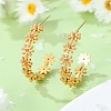 304 Stainless Steel Enamel Stud Earrings EJEW-S226-02G-02-1