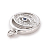 Brass Micro Pave Cubic Zirconia Pendants KK-C012-20P-3