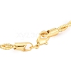 Brass Double Braided Round Snake Chain Necklaces MAK-L041-01G-3