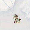 Snowman Acrylic Pendant Necklaces WG13ED8-02-1