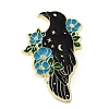 Crow & Flower Enamel Pins JEWB-H014-04LG-02-1