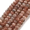 Natural Sunstone Beads Strands G-G140-B01-02-1