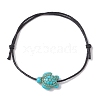 4Pcs 4 Colors Synthetic Turquoise Turtle Braided Bead Bracelets Set BJEW-JB11083-02-2