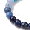 Natural Blue Aventurine & Mixed Gemstone Round Beaded Stretch Bracelets for Women BJEW-JB11056-04-3