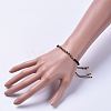 Adjustable Braided Bead Bracelets and Rings Jewelry Sets SJEW-JS01033-01-7