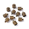 Brass Cord Ends KK-D218-11x8-AB-NF-2