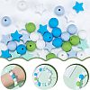   40Pcs 8 Style Food Grade Eco-Friendly Silicone Beads SIL-PH0001-06B-4