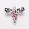 Brass Cubic Zirconia Links ZIRC-K070-03-C01-1