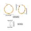 Unicraftale 201 Stainless Steel Hoop Earrings EJEW-UN0001-32-4