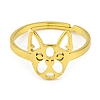 201 Stainless Steel Adjustable Ring for Women RJEW-D082-01A-2