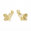 Brass Micro Pave Cubic Zirconia Pendants KK-E068-VB290-1