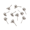 Original Color Stainless Steel Stud Earring Findings X-STAS-E026-1-3