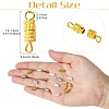 20Pcs Brass Screw Clasps KK-YW0002-40G-3
