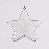 Tibetan Style Alloy Stamping Blank Tag Pendants EA085Y-NF-2