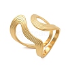 304 Stainless Steel Open Cuff Rings for Women RJEW-Z077-01G-07-4