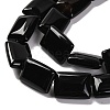 Natural Black Onyx(Dyed & Heated) Beads Strands G-T047-B29-01-4