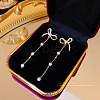 Imitation Pearl Tassel Dangle Earrings DX8372-1-1