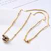 Vacuum Plating 304 Stainless Steel Round Snake Chain Necklace NJEW-S420-009A-G-5