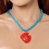 Ocean Resin Crab Pendant Twisted Cotton Cord Necklaces FS-WG595AC-13-1