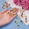 18Pcs 6 Style Rack Plating Alloy Enamel Pendants FIND-SZ0002-86-3