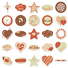 50Pcs PVC Self-Adhesive Stickers PW-WG33313-01-4