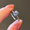 925 Sterling Silver with Cubic Zirconia Finger Rings FS-WGFD4D7-05-1