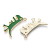 Rack Plating Alloy Enamel Pendants FIND-Q099-01G-06-2