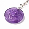 Natural Amethyst Trinity Knot Pendant Keychain KEYC-E038-02P-01-4