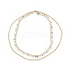 Colorful Enamel Oval Charms Double Layer Necklace NJEW-K245-016-3