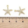 Brass Micro Pave Clear Cubic Zirconia Pendants X-ZIRC-P120-05G-3