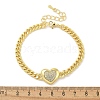 Brass Micro Pave Cubic Zirconia Bracelets BJEW-S158-02G-B-5