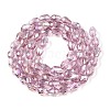 Transparent Electroplate Glass Beads Strands EGLA-N013-T4mm-B02-2