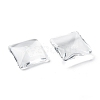 Transparent Glass Square Cabochons GGLA-S022-12mm-1