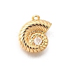 Brass Pave Clear Cubic Zirconia Charms KK-C096-14C-G-1