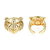 Brass Tiger Open Cuff Ring RJEW-N037-018-3