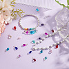   72Pcs 12 Color Transparent Glass Charms FIND-PH0010-97-5