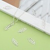 Leaf 201 Stainless Steel Charm Pendants STAS-R075-12-5