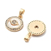 Brass Micro Pave Cubic Zirconia Charms KK-L222-012G-2