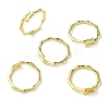 Rack Plating Brass Bamboo Stick Cuff Ring RJEW-K243-01G-1