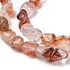 Natural Red Hematoid Quartz/Ferruginous Quartz Beads Strands G-P497-01E-54-4