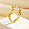 Arrow Pattern Stainless Steel Finger Ring for Women HA9923-4-2