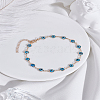 1Pc Ethnic Style Evil Eye Link Chain Bracelets for Women BJEW-LP0004-15-3