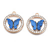 Alloy Rhinestone Pendants X1-PALLOY-S183-001B-RS-2