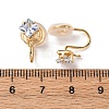 Brass Micro Pave Cubic Zirconia Ear Cuff Findings KK-F898-15E-G-3